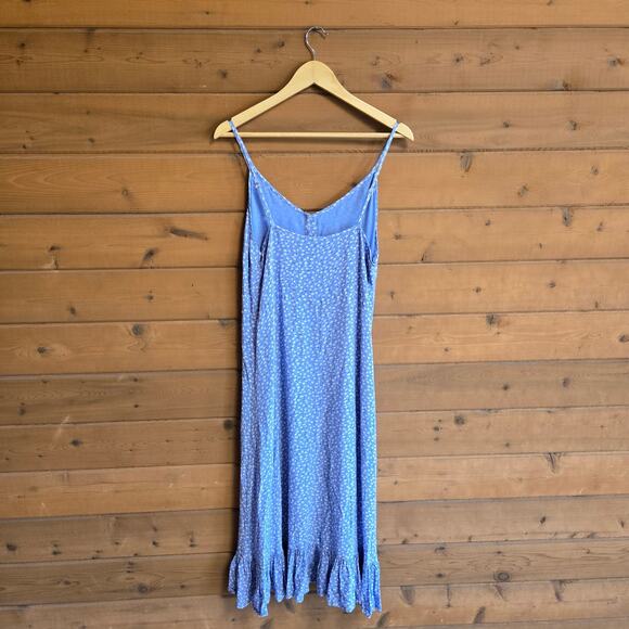 Rails Frida Dress Sky Blue Daisies Button Tie Front Summer High Low Large Boho - Picture 3 of 5